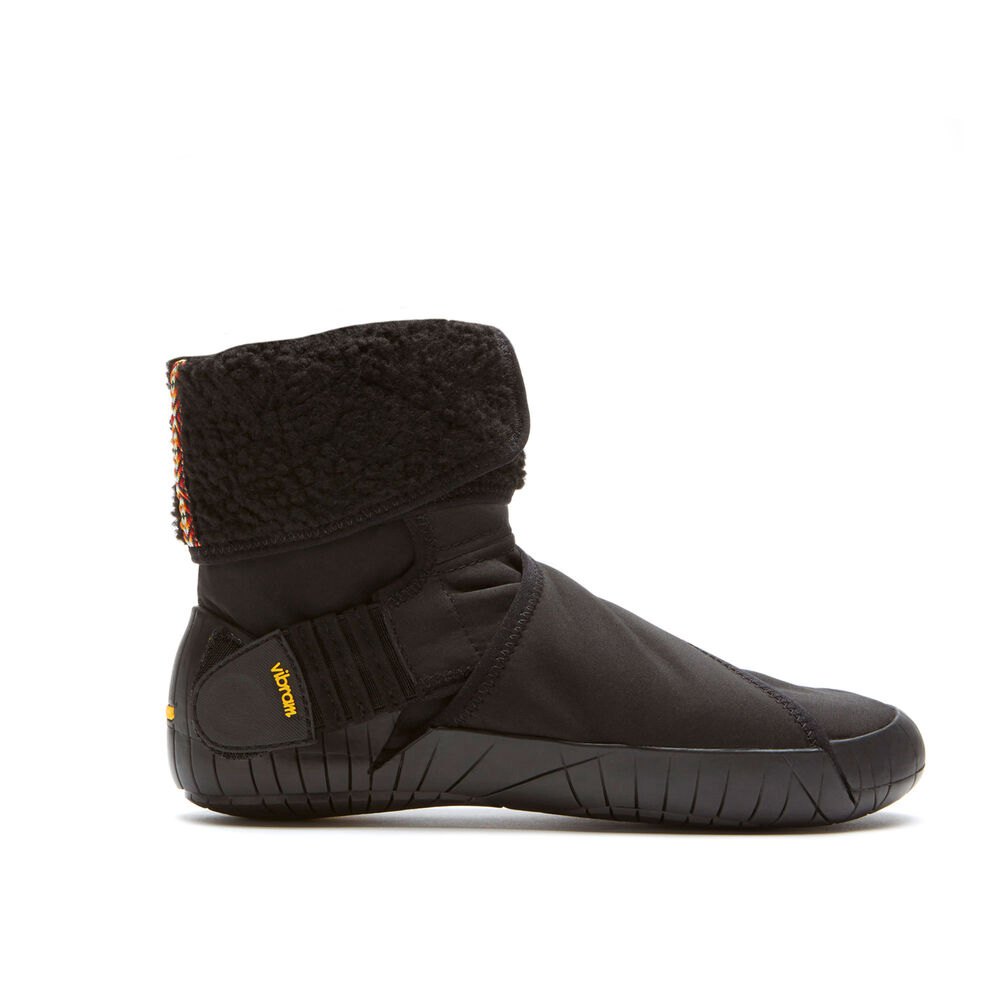 Vibram Furoshiki Mens New Yorker Mid - Boots Black - RAE763145